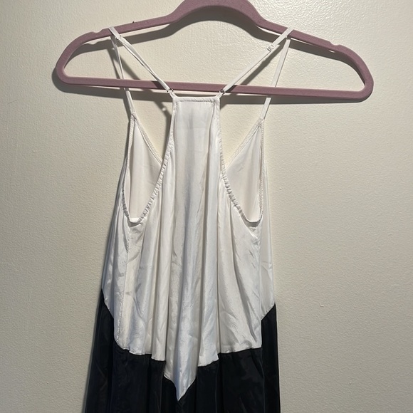 Armani Exchange Razorback White and Black Button Down Maxi Dress - Picture 6 of 10